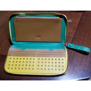 Camper Large Zip Leather Wallet NEW